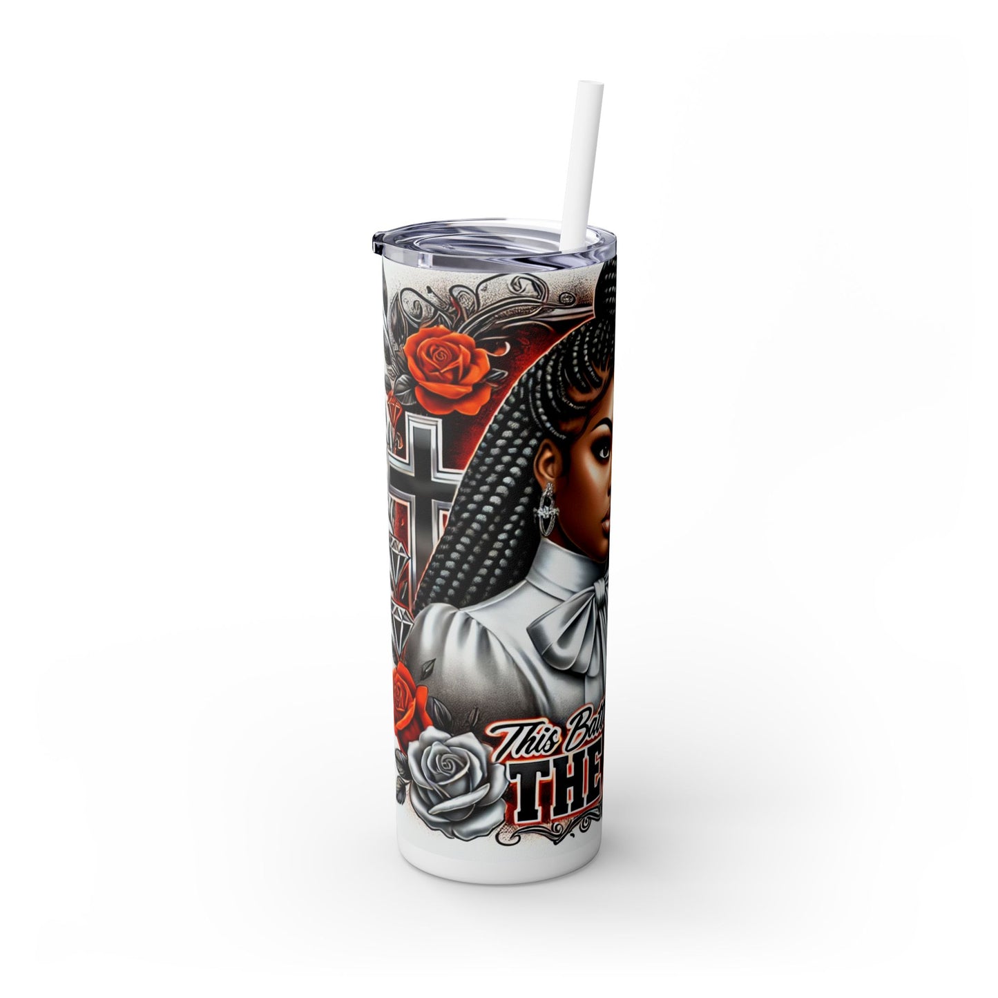 20 oz Faith Tumbler – This Battle Belongs to the Lord Design