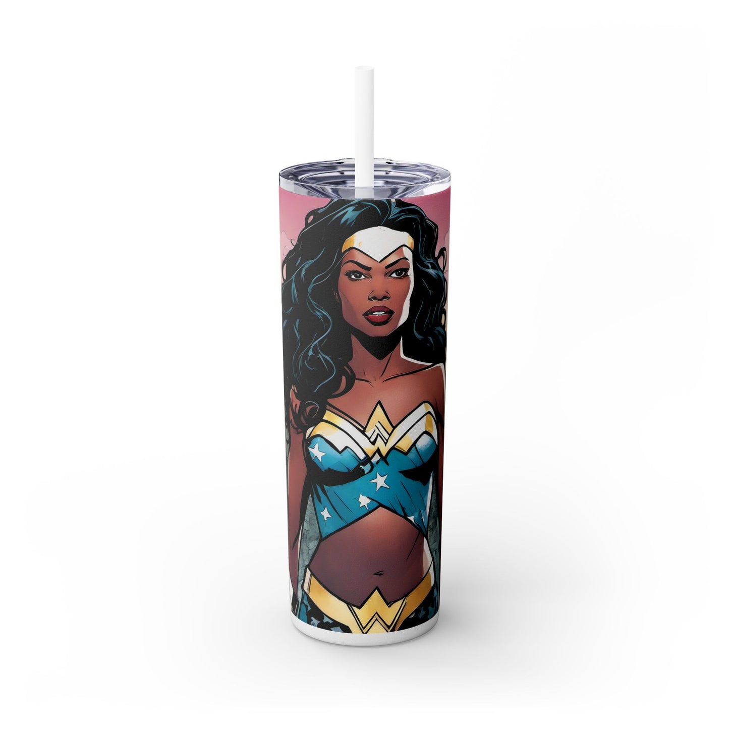 Black Warrior Princess Comic Tumbler - Slay the Day & Be Bold - Sippincity