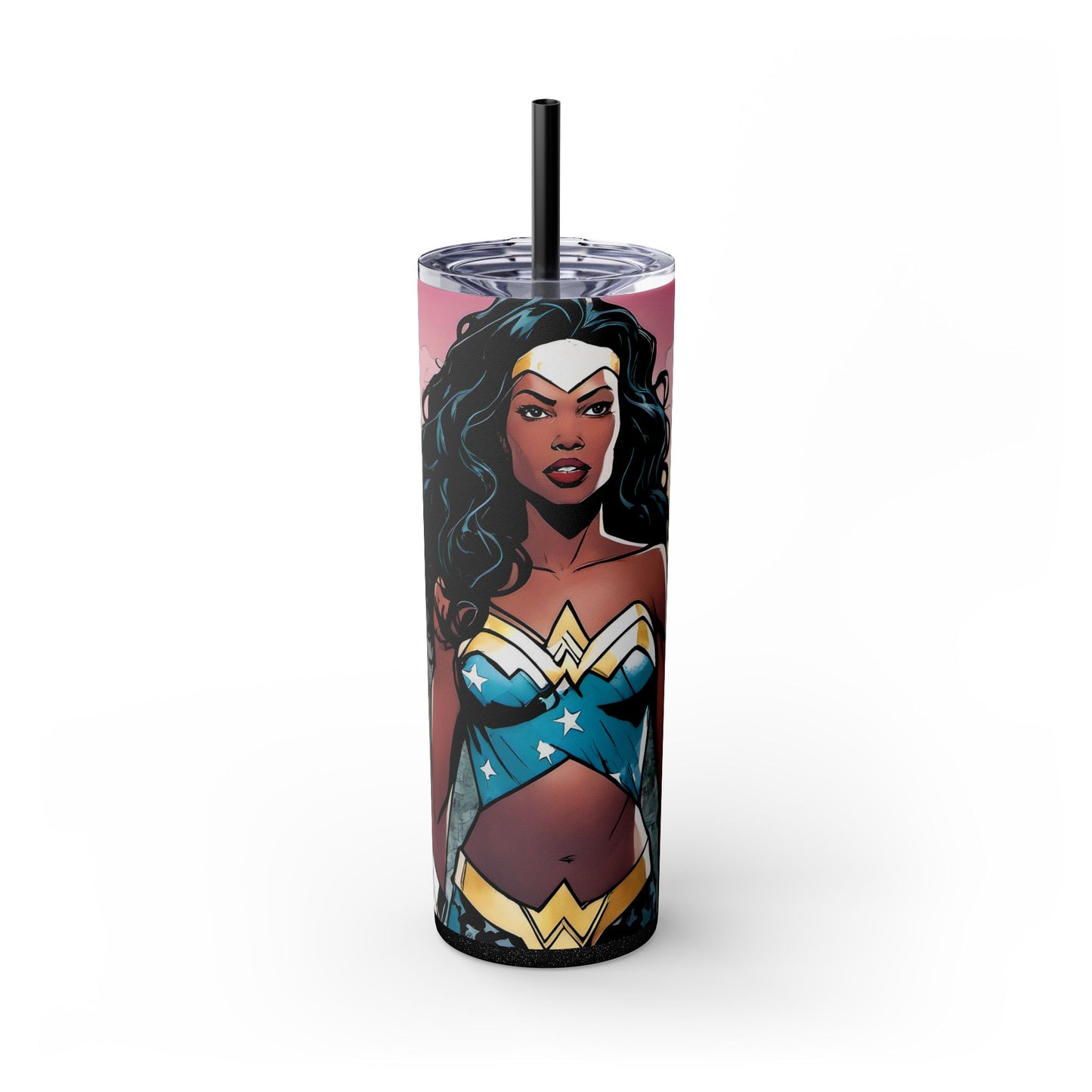 Black Warrior Princess Comic Tumbler - Slay the Day & Be Bold - Sippincity