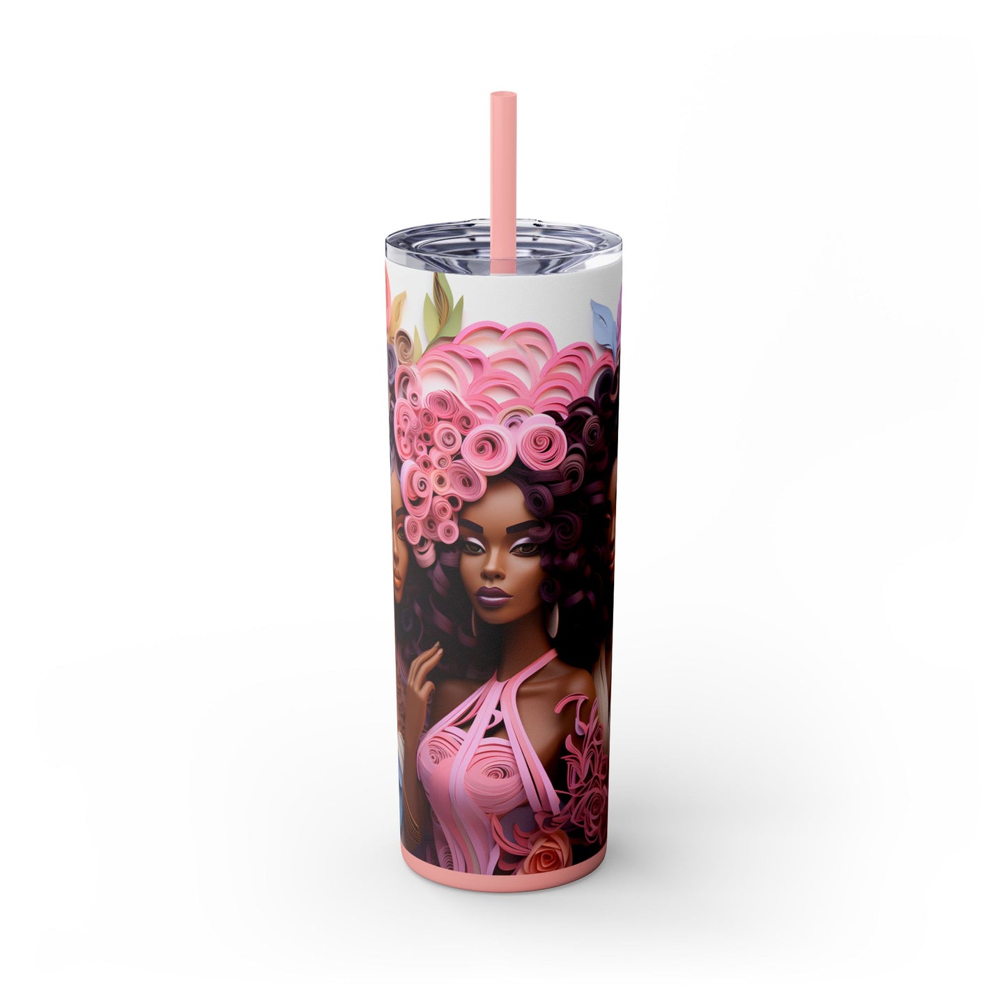 3D Melanin Beauty Tumbler – 20oz Black Girl Cup
