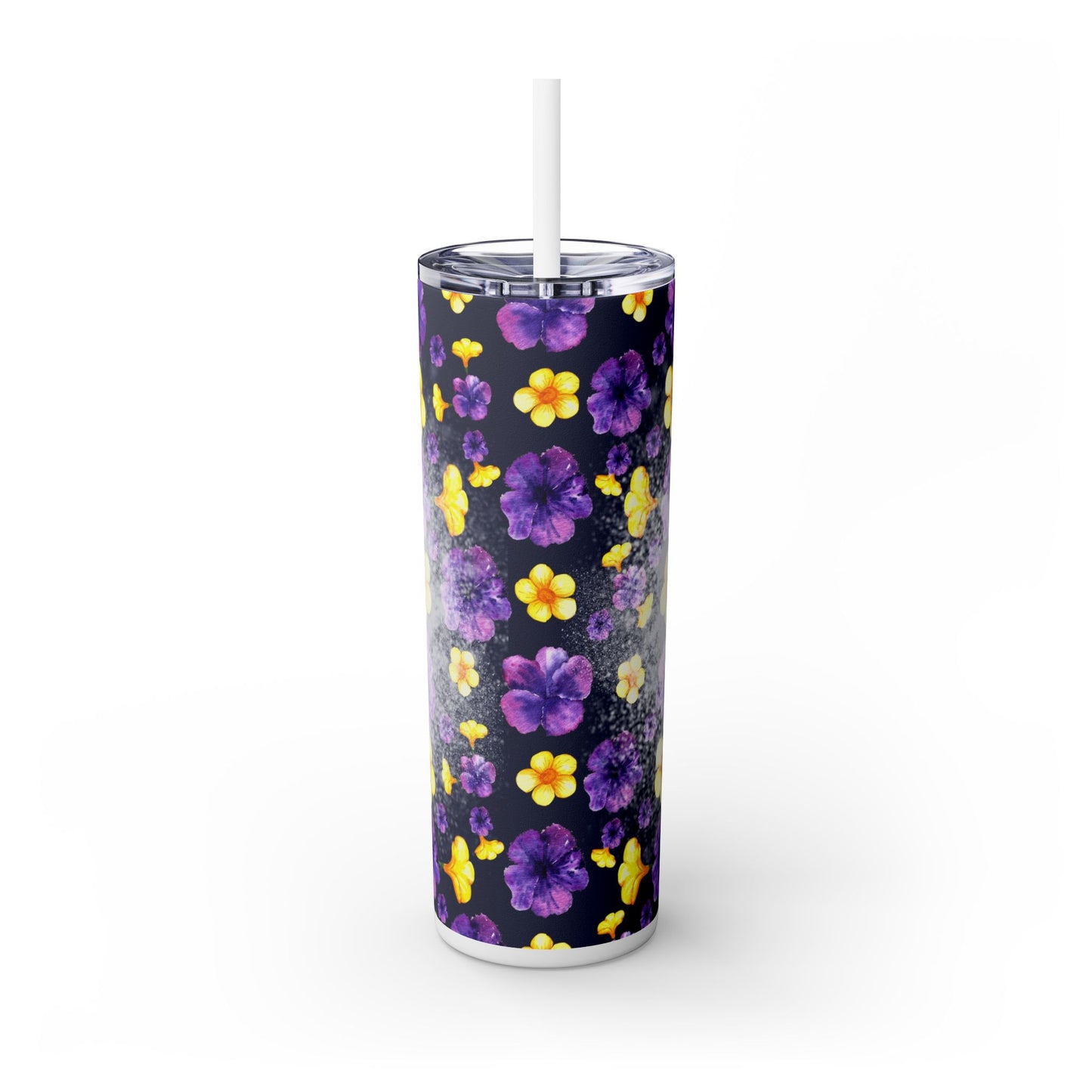 Caregiver Life 20 oz Skinny Tumbler – Messy Bun Design for Long Shifts - Sippincity