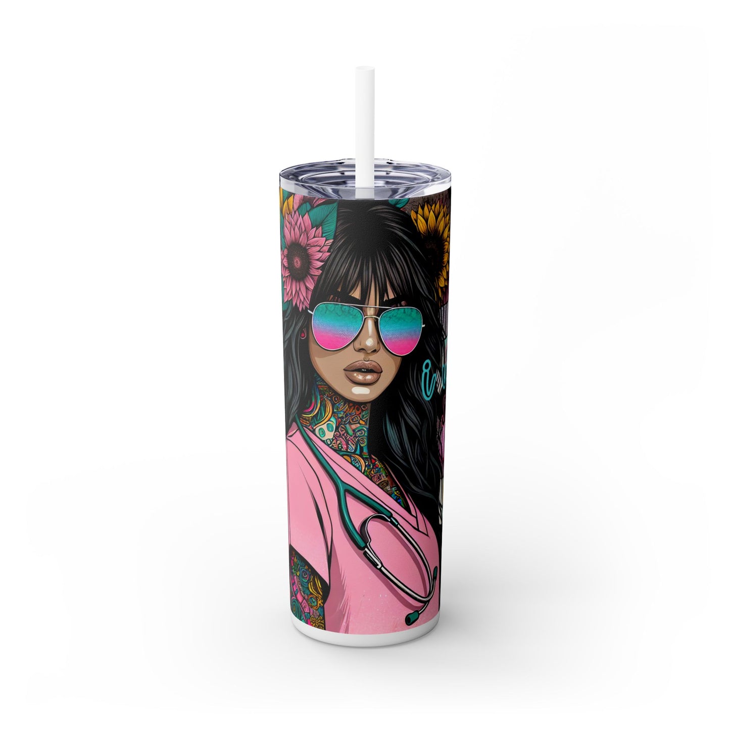 Funny Nurse I Will Stab You Skinny Tumbler - Sippincity