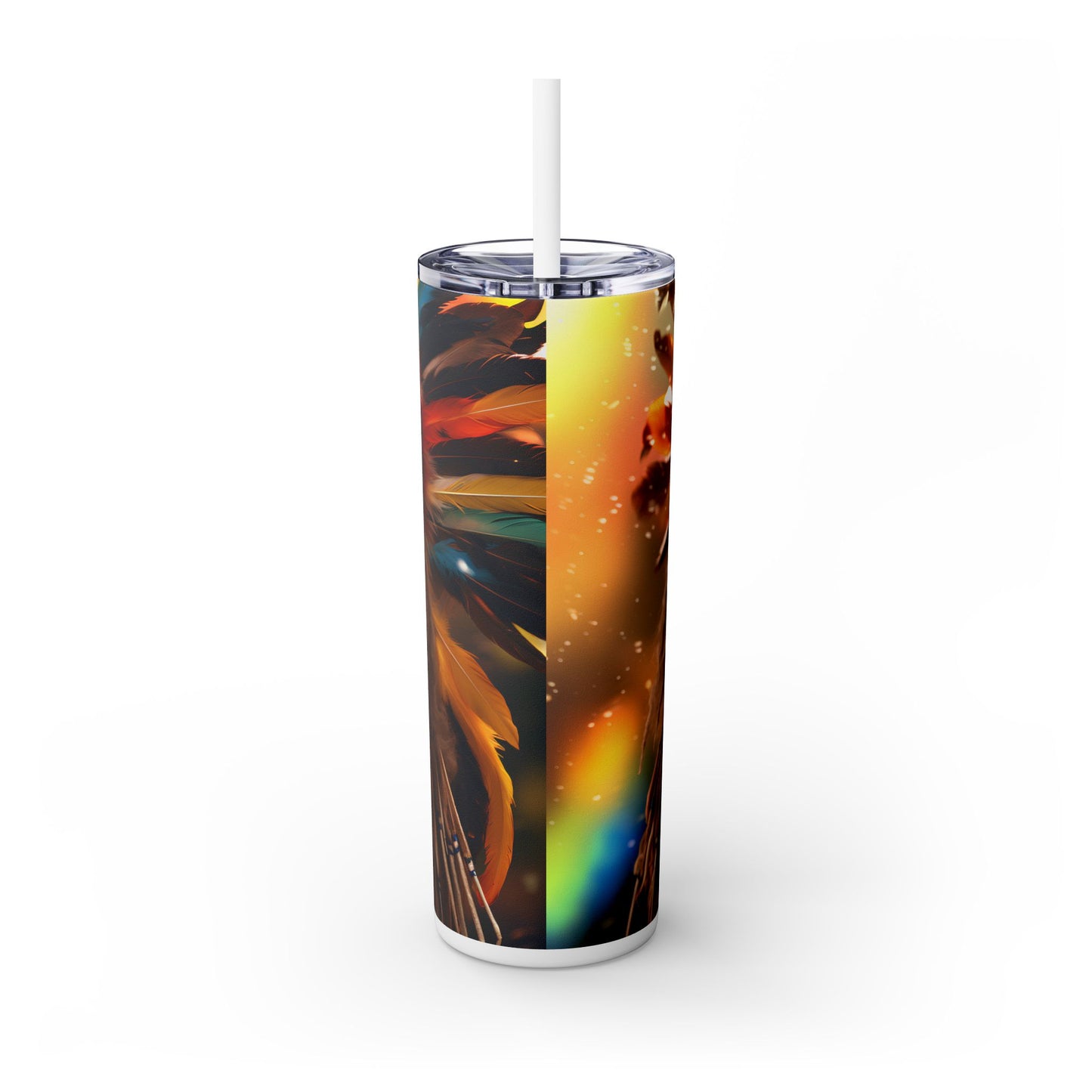 Tribal Melanin Queen – 20 oz Skinny Steel Tumbler