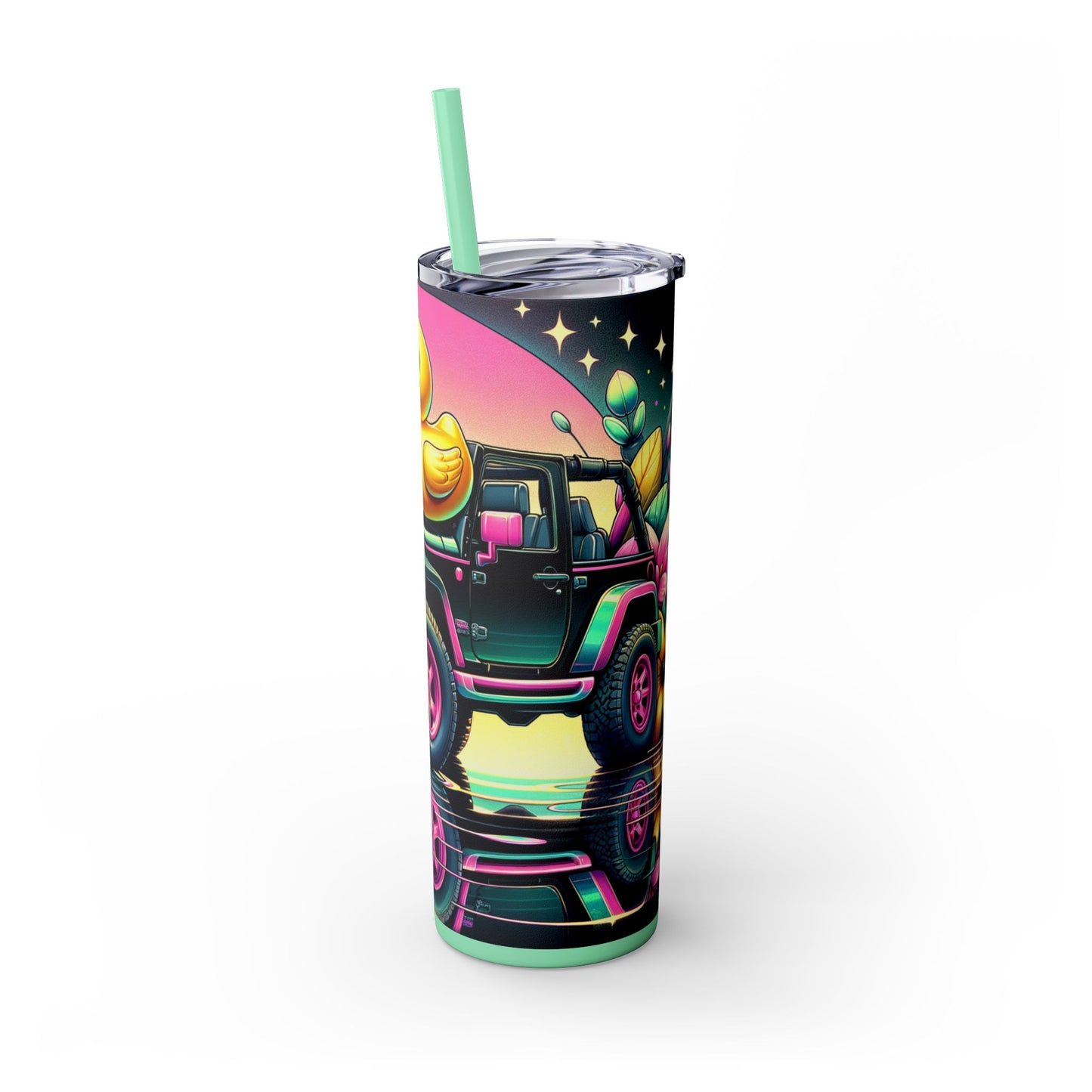 Happy Duck Tumbler 20 oz Skinny Yellow Duck Travel Cup - Sippincity