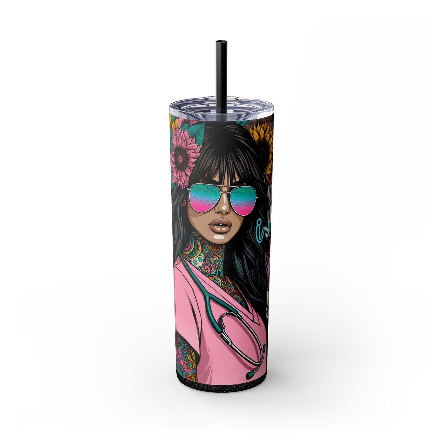 Funny Nurse I Will Stab You Skinny Tumbler - Sippincity