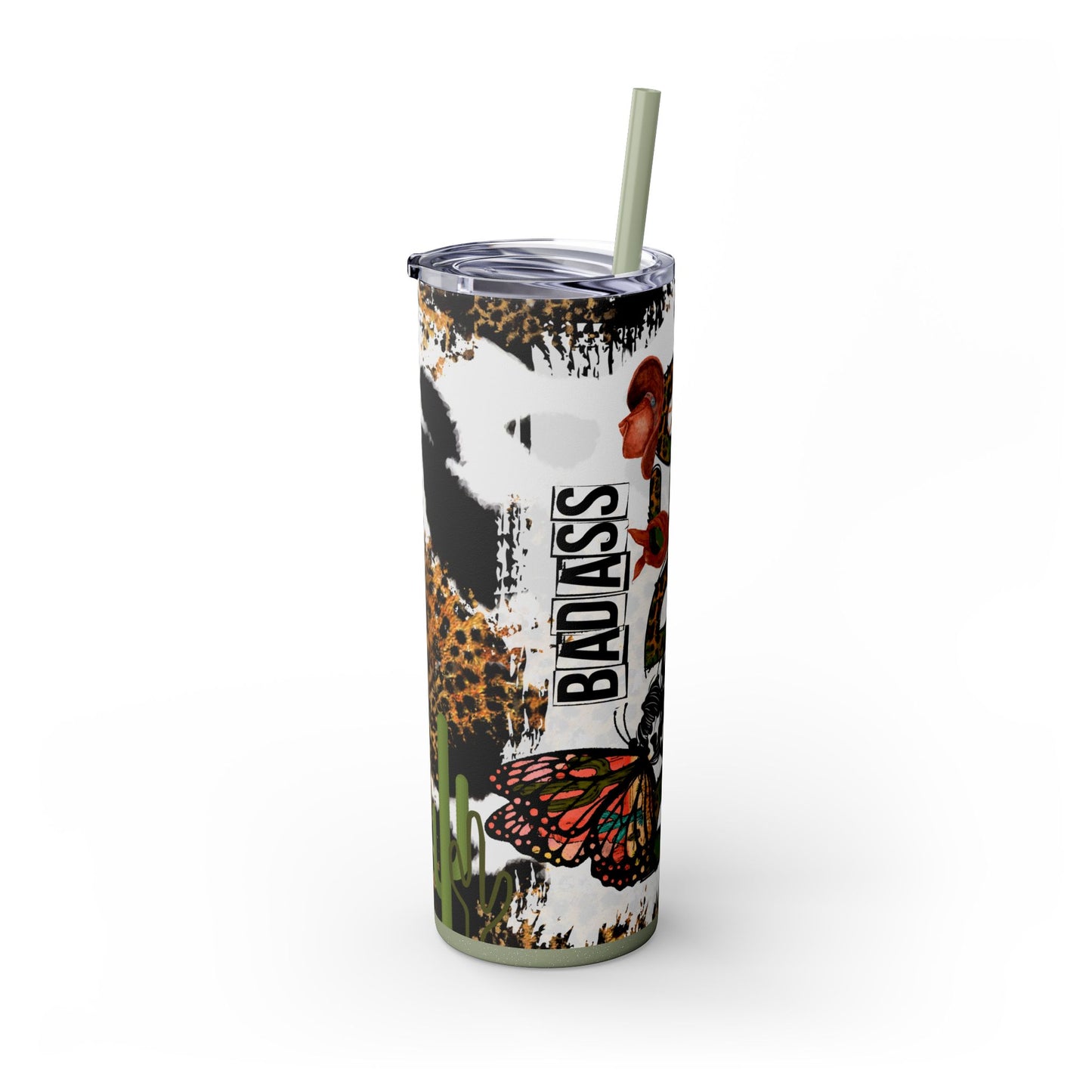 Badass Rodeo Mom Cup – Rustic Western Stainless Steel Tumbler with Messy Bun Design - Sippincity