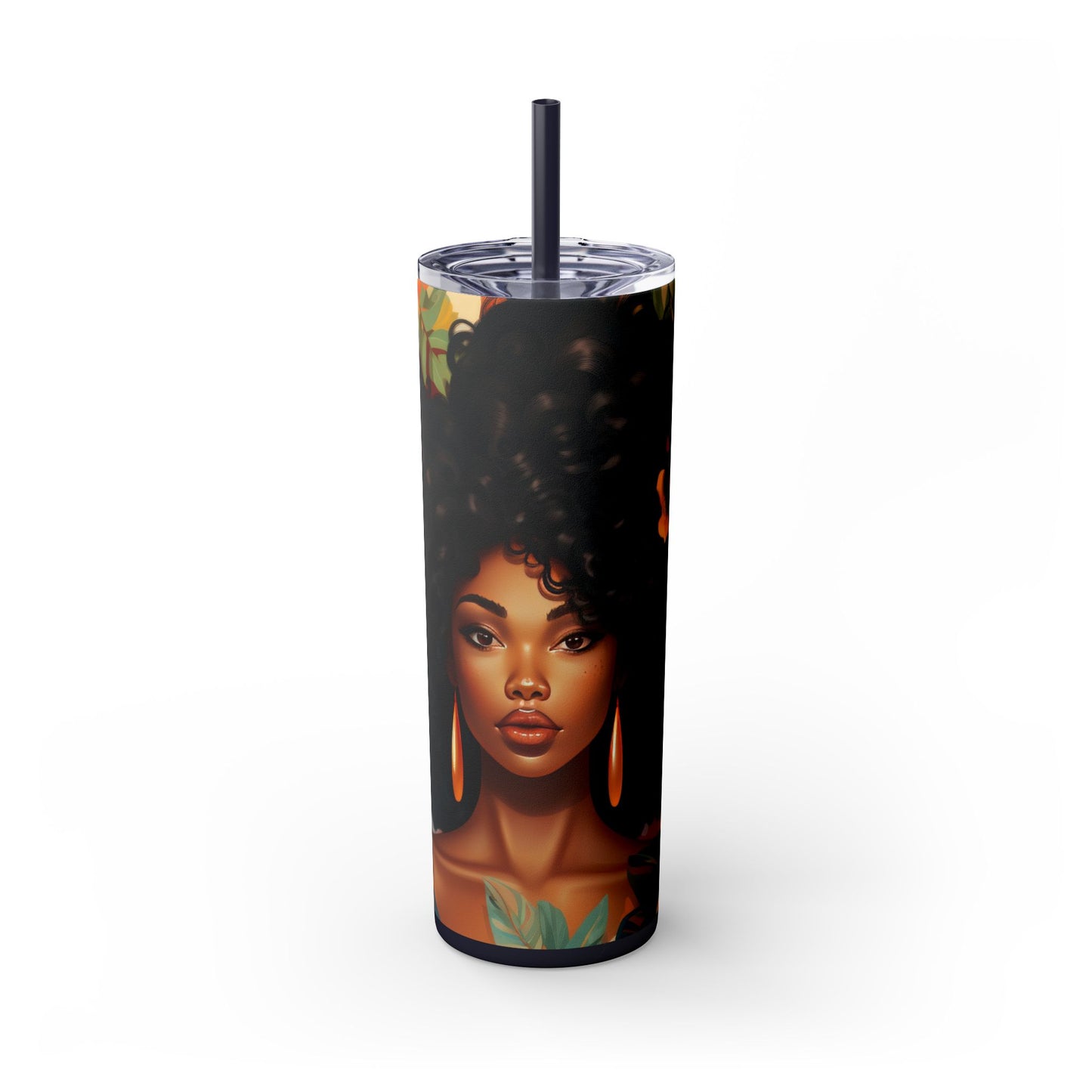 Tumbler Cup Black African American Woman 20oz - Sippincity