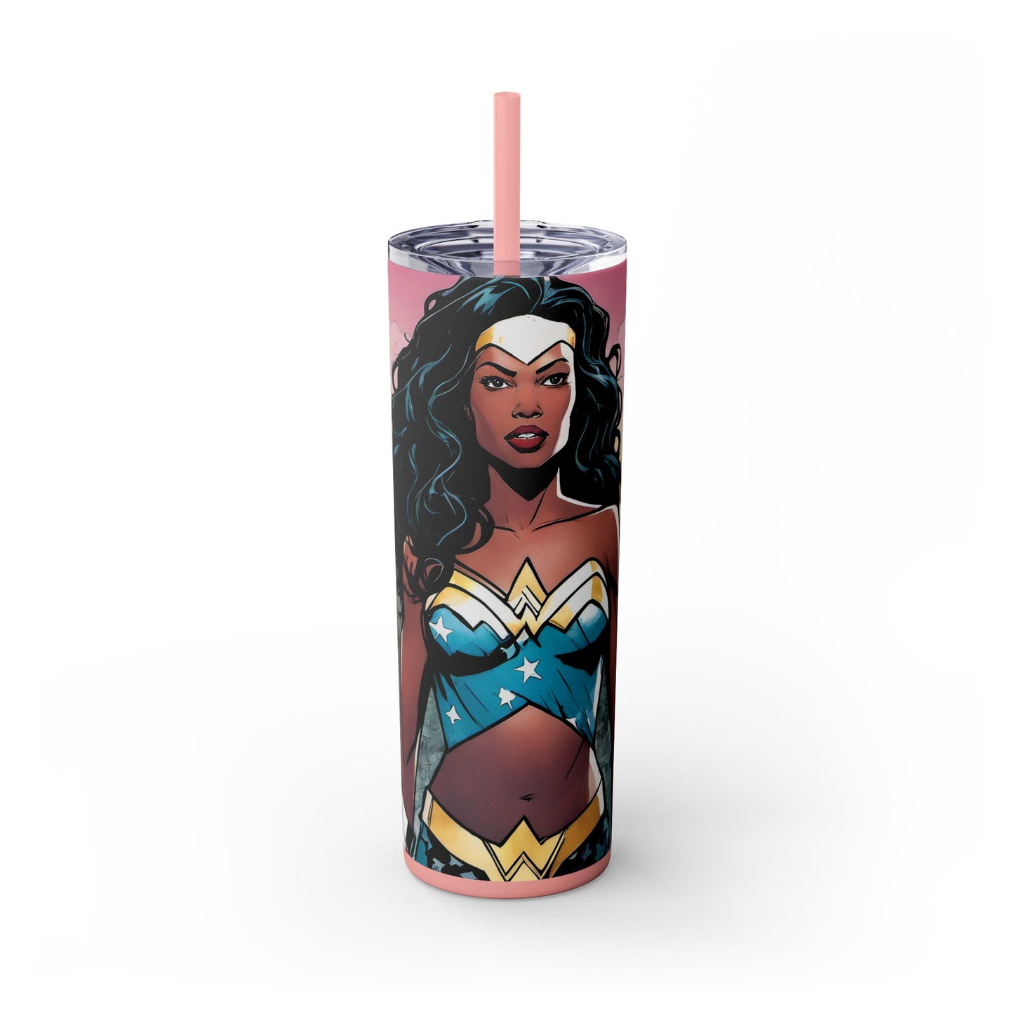 Black Warrior Princess Comic Tumbler - Slay the Day & Be Bold - Sippincity