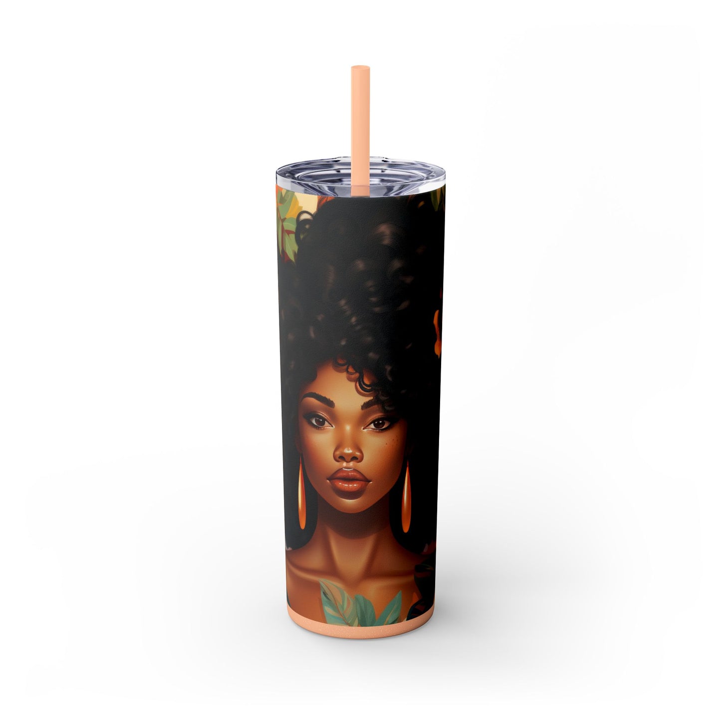 Tumbler Cup Black African American Woman 20oz - Sippincity