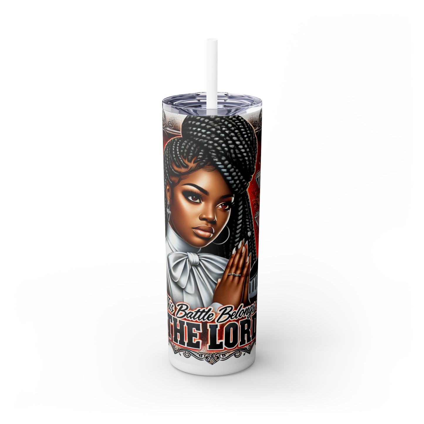 20 oz Faith Tumbler – This Battle Belongs to the Lord Design