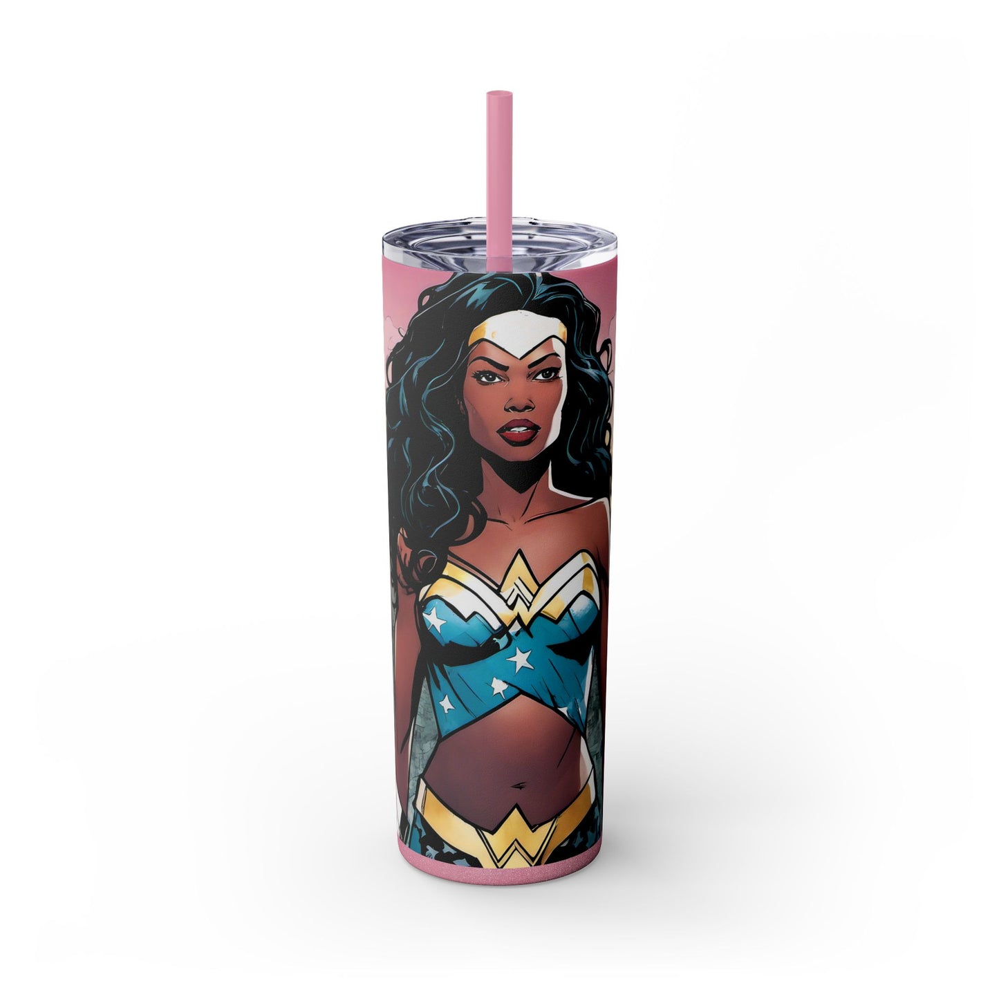 Black Warrior Princess Comic Tumbler - Slay the Day & Be Bold - Sippincity