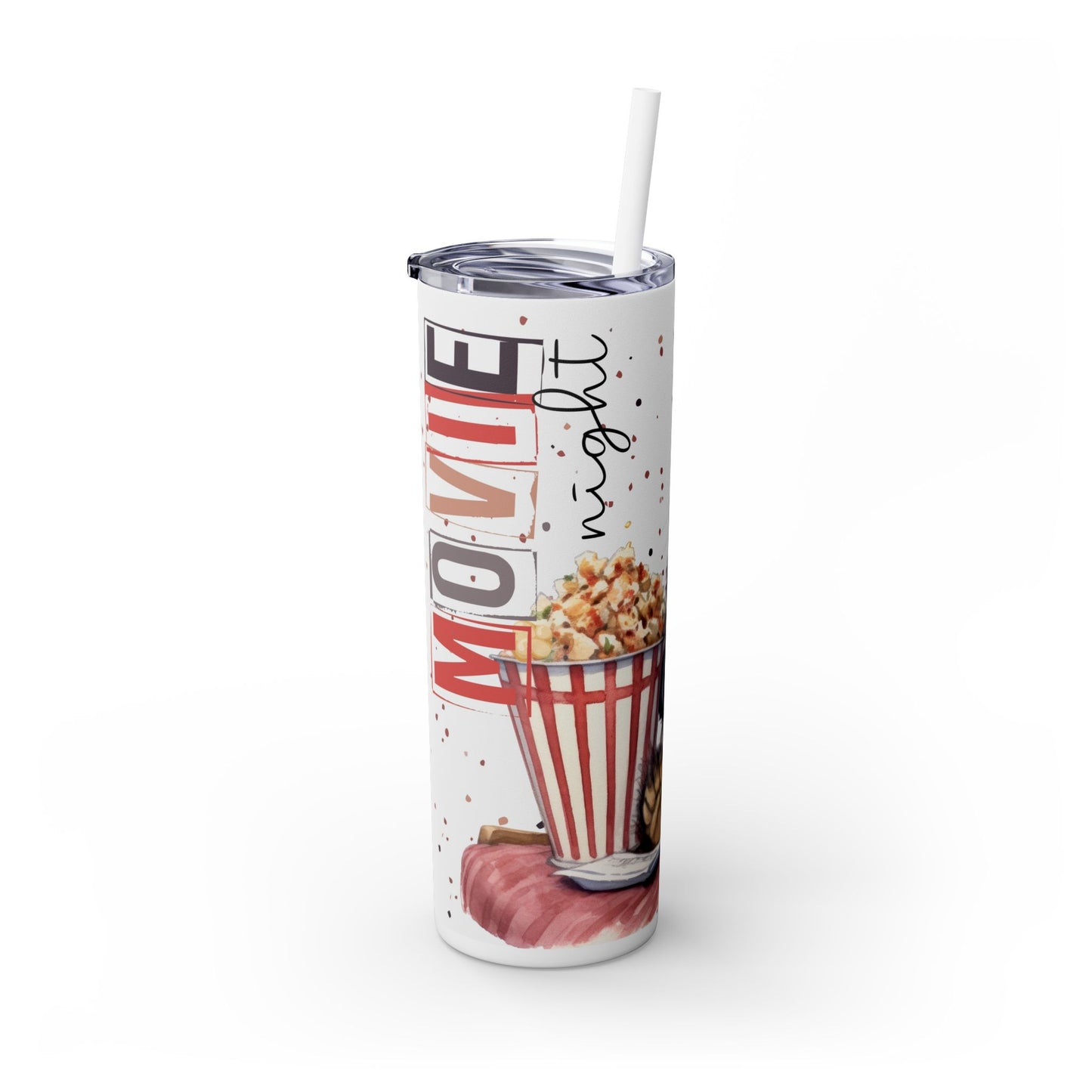Funny Cat Movie Night Tumbler – Cozy Popcorn & Drink Cup - Sippincity