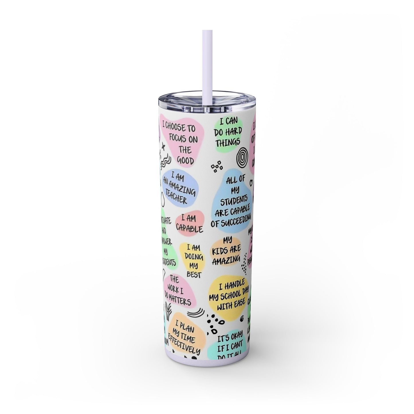 Daily Affirmations Teacher Tumbler - Motivational Gift for Teachers - Sippincity