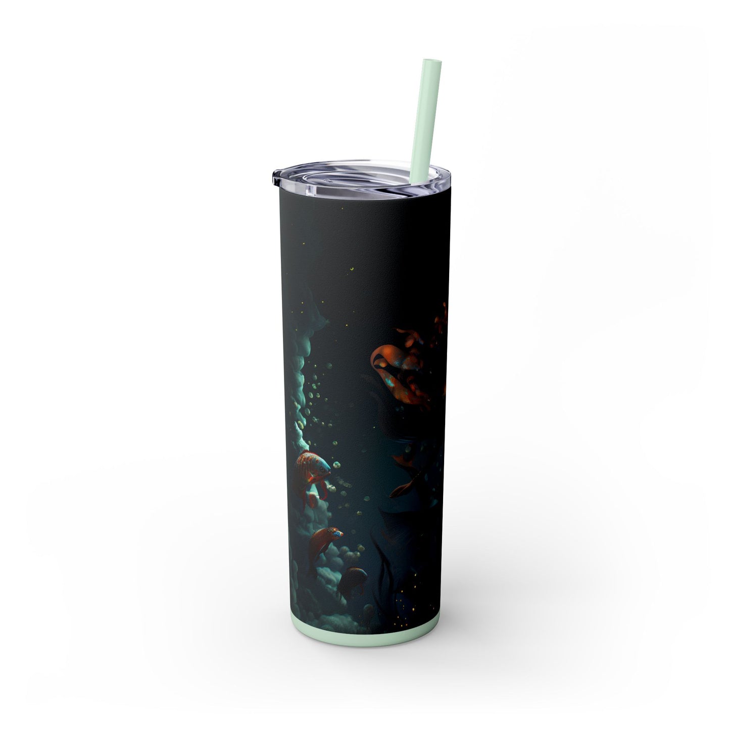 Fairycore Black Mermaid Tumbler Black Girl Magic – 20oz Skinny Cup with Lids & Straw - Sippincity