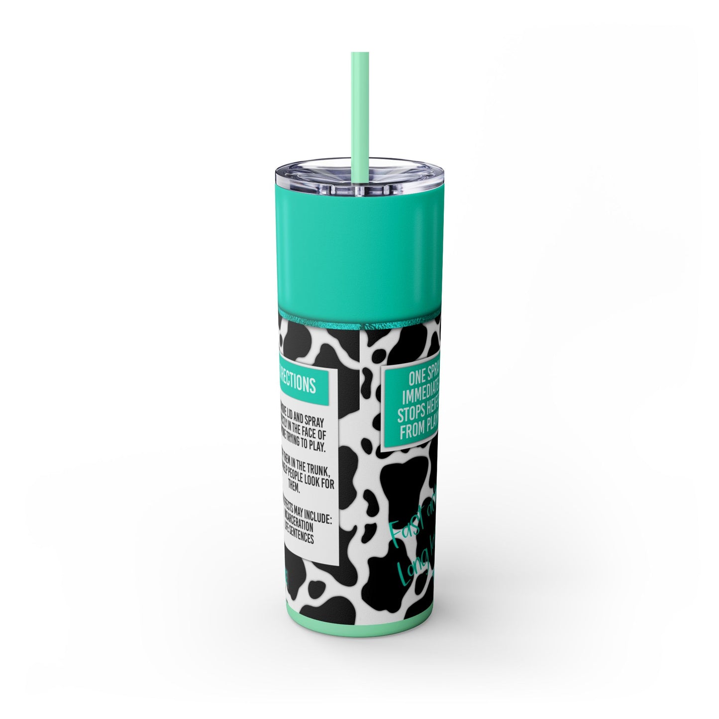 Listen Heifer 20 oz Skinny Tumbler – Funny Cow Print Cup, Sassy Farm Gift, Western Country Drinkware - Sippincity