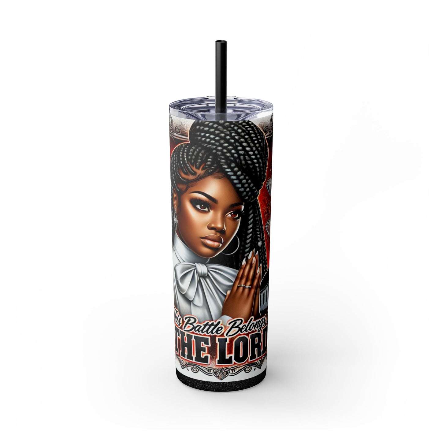 20 oz Faith Tumbler – This Battle Belongs to the Lord Design