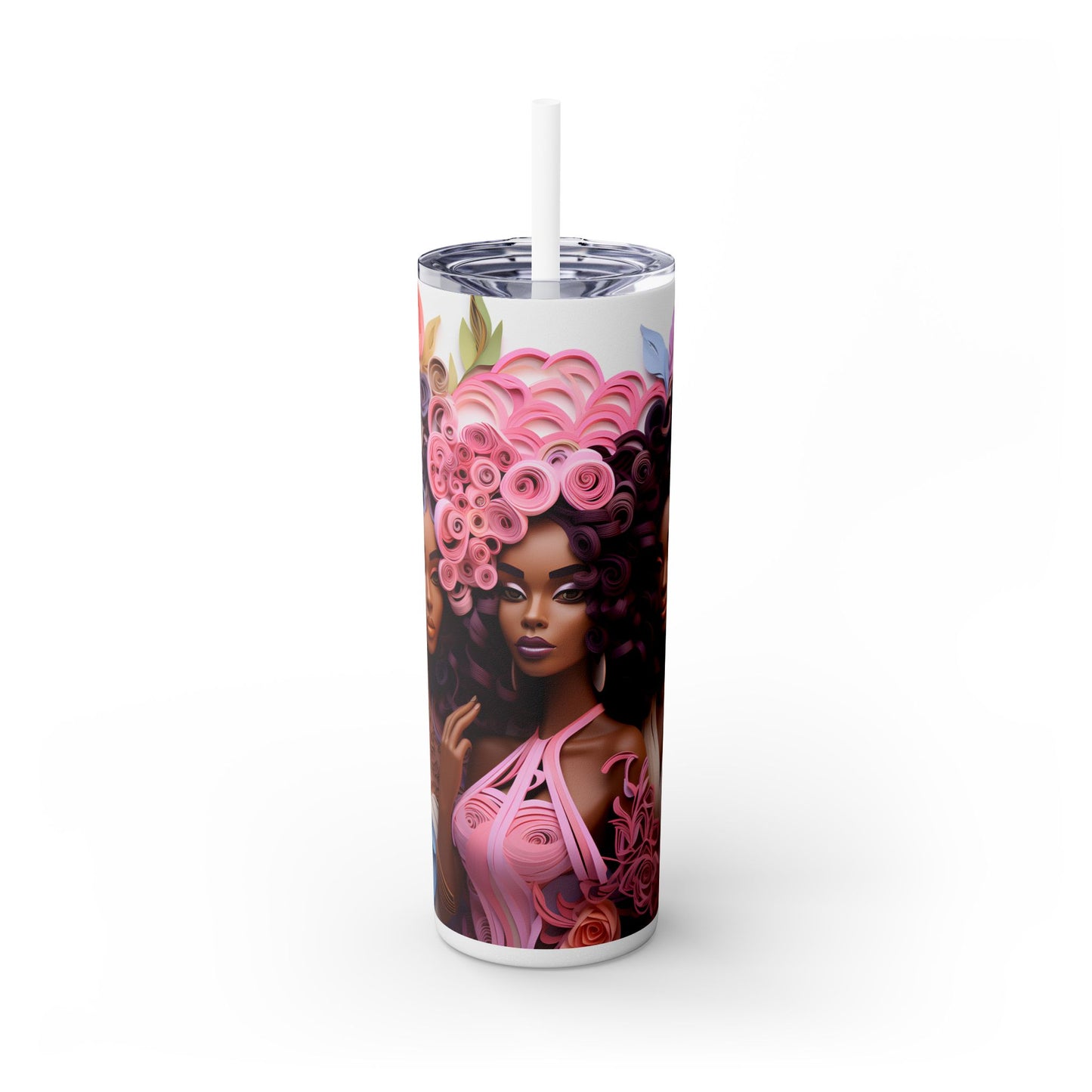 3D Melanin Beauty Tumbler – 20oz Black Girl Cup