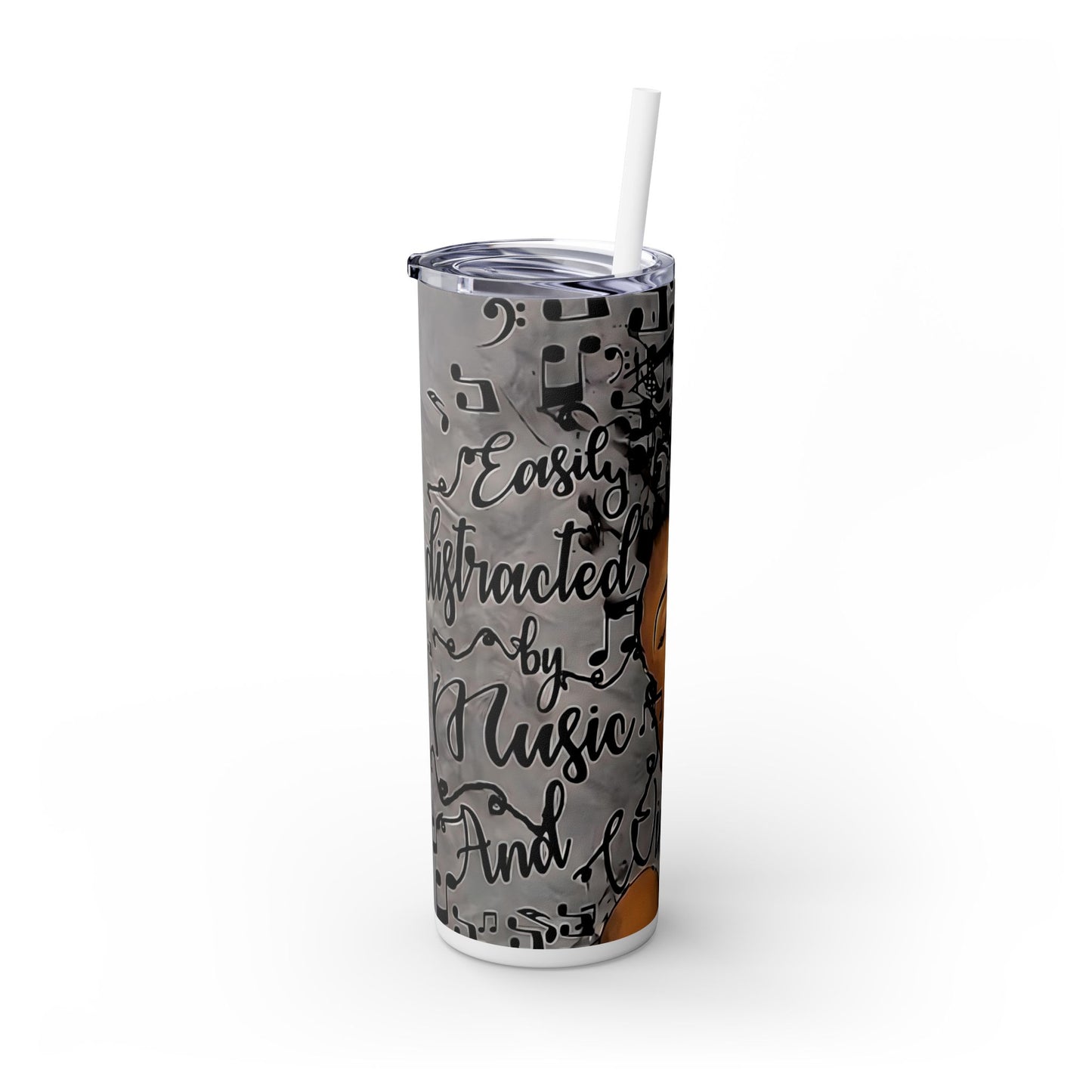 Easily Distracted by Music and Wine Tumbler – 20oz Insulated Cup for Music & Wine Lovers - Sippincity
