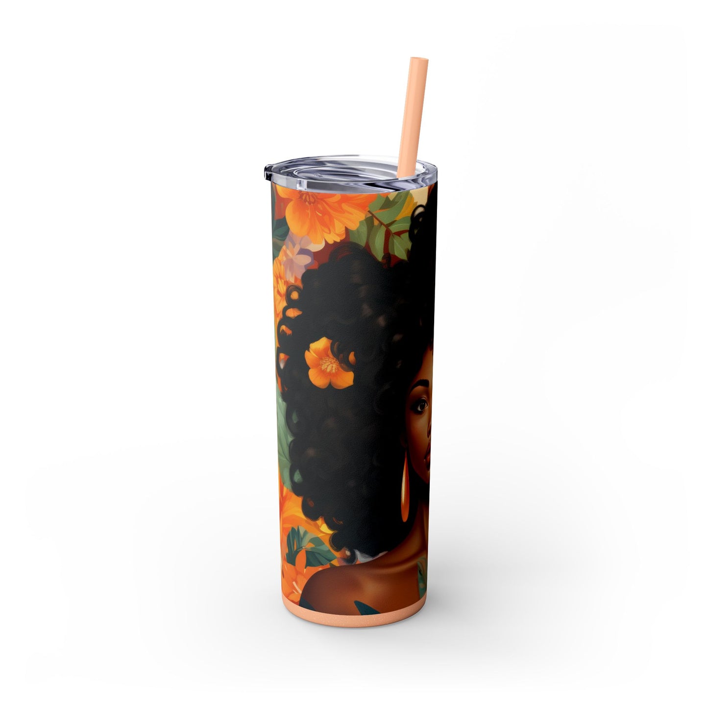 Tumbler Cup Black African American Woman 20oz - Sippincity