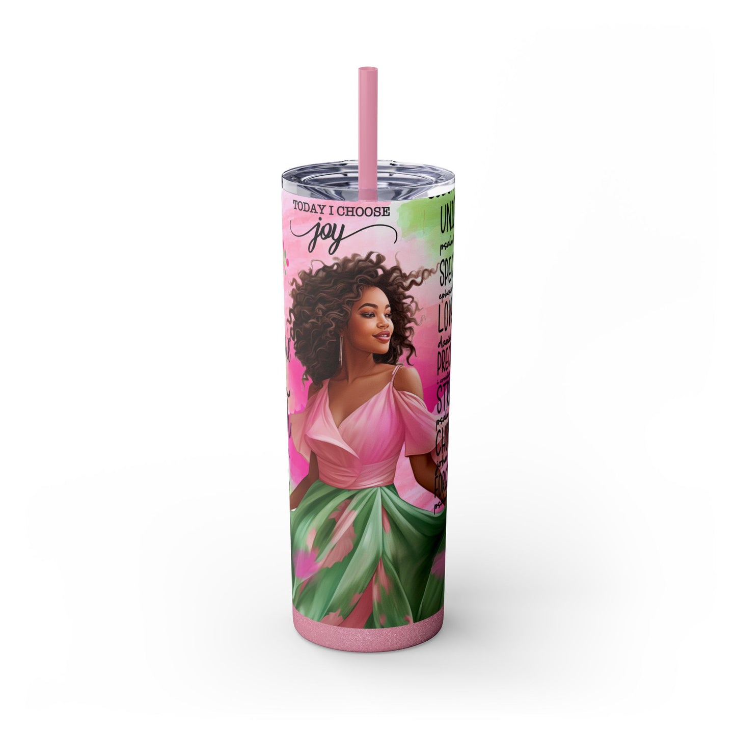 Black Self-Love Affirmation 20 oz Skinny Tumbler – Inspirational Gift - Sippincity