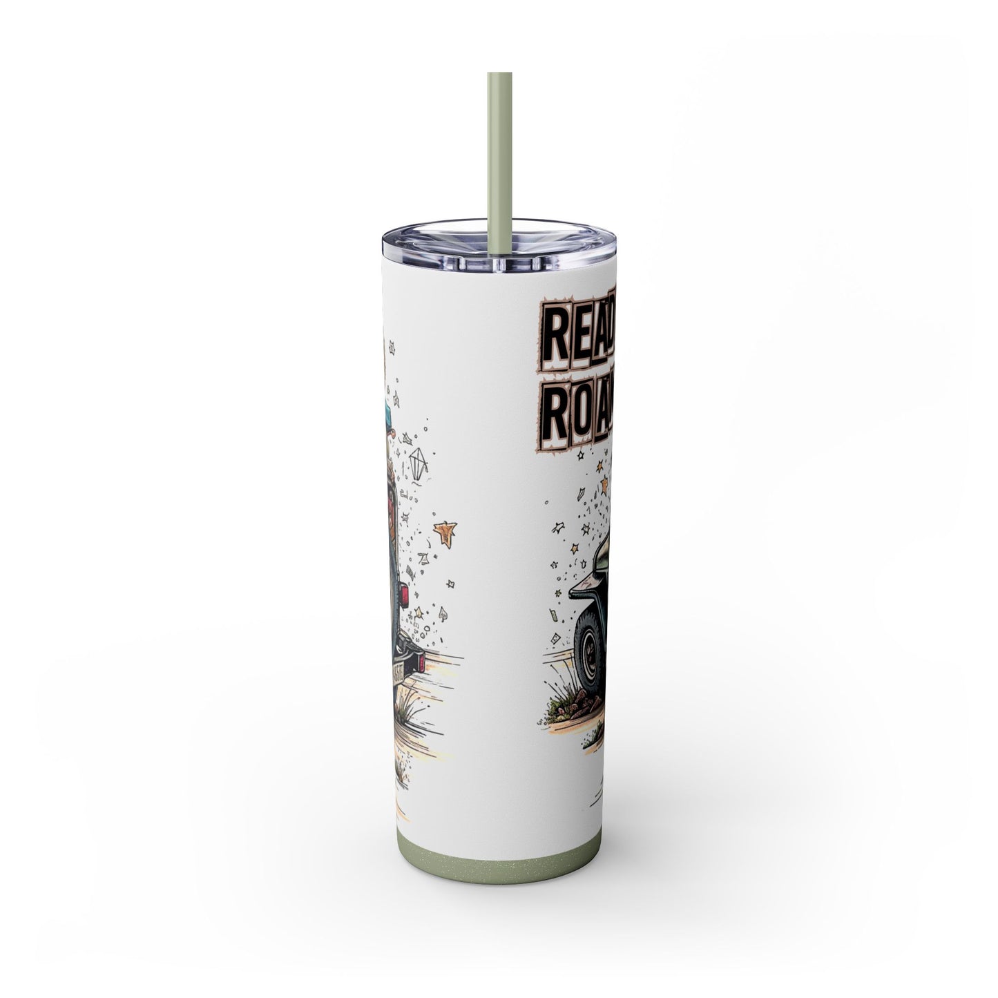 Reading & Roaming Adventure Tumbler – 20oz Skinny Book Lover Cup
