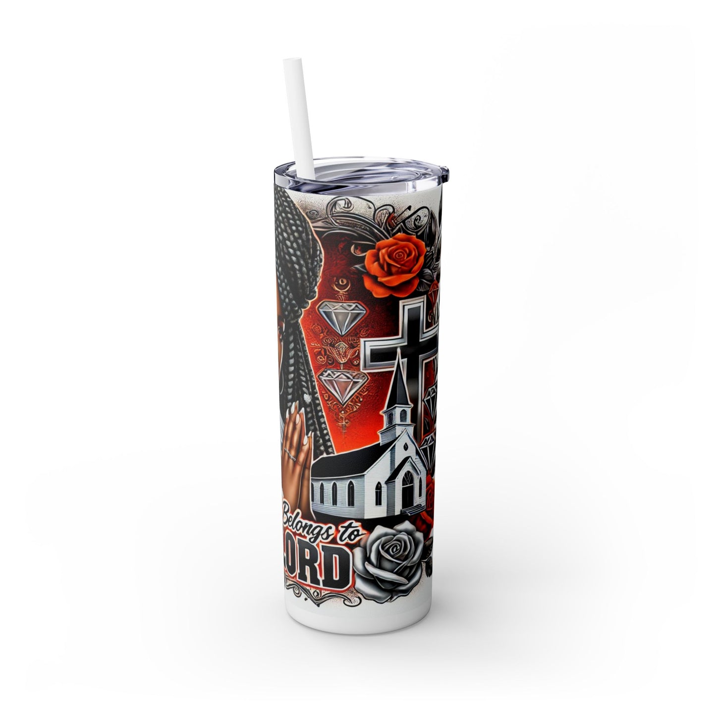 20 oz Faith Tumbler – This Battle Belongs to the Lord Design