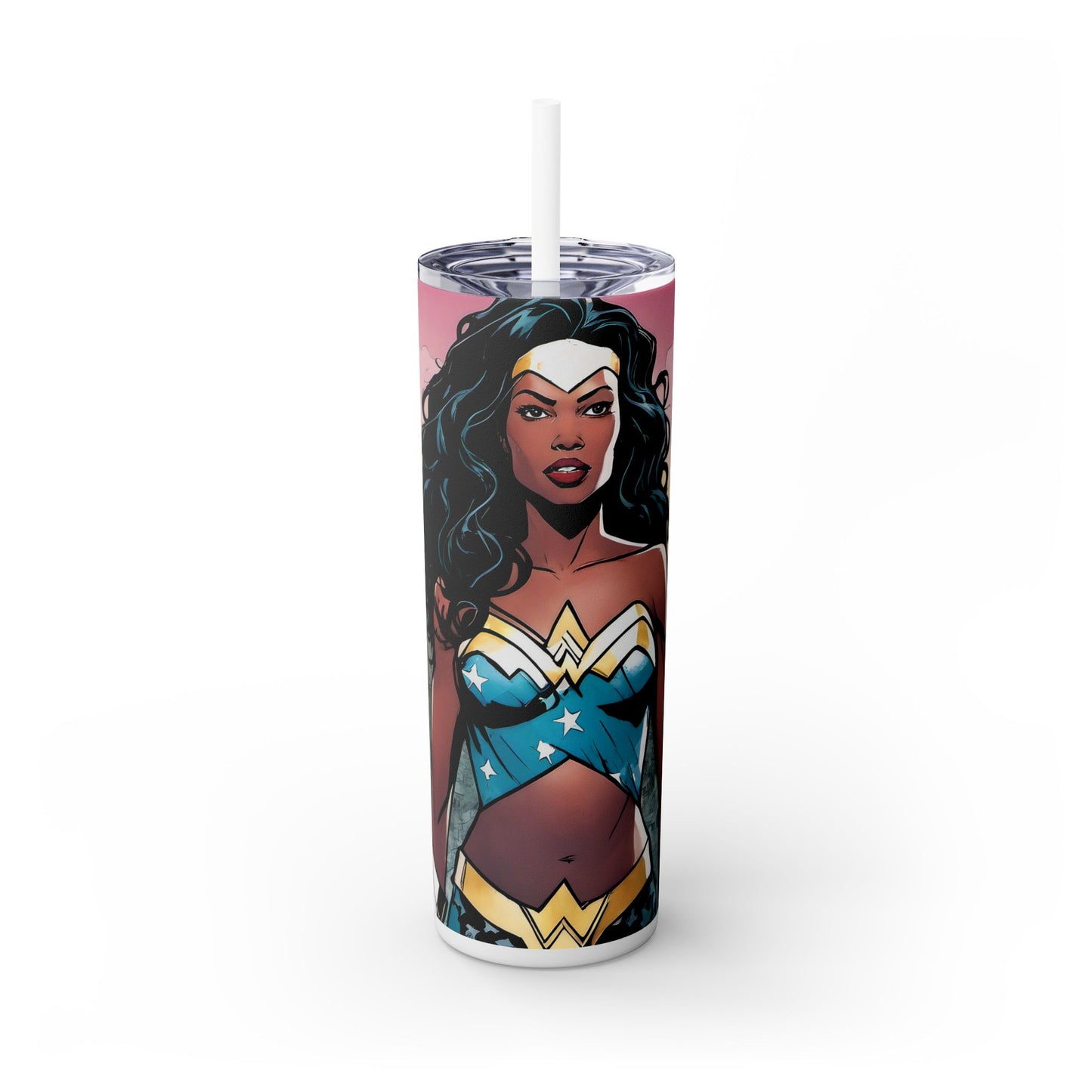 Black Warrior Princess Comic Tumbler - Slay the Day & Be Bold - Sippincity