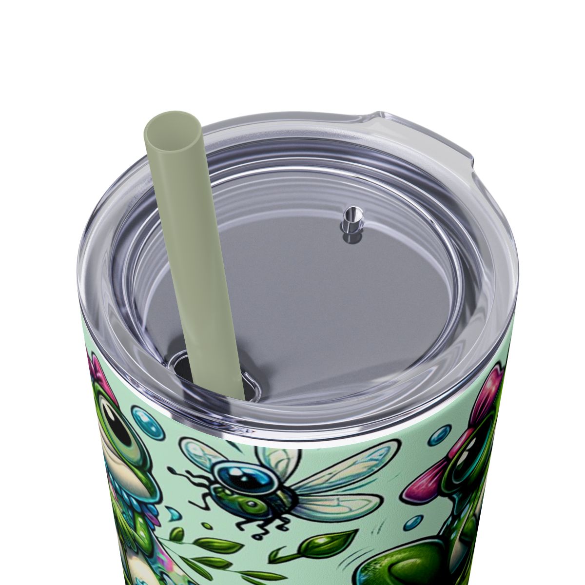 Cute Froggy Tumbler for Frog Fans – 20oz Skinny Cup with Straw