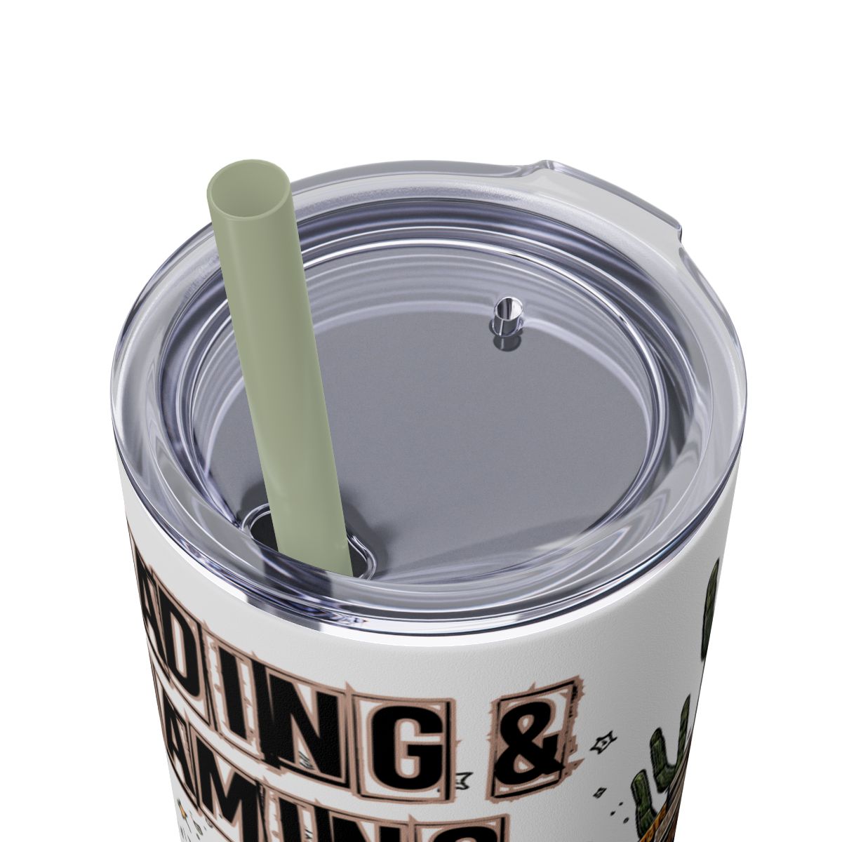 Reading & Roaming Adventure Tumbler – 20oz Skinny Book Lover Cup
