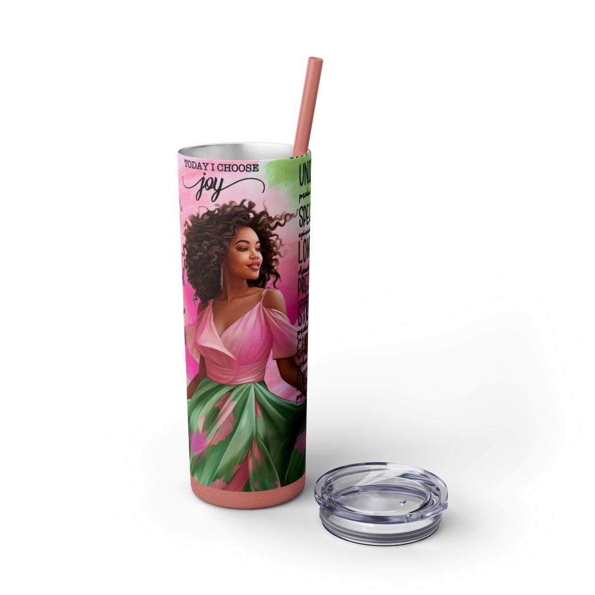 Black Self-Love Affirmation 20 oz Skinny Tumbler – Inspirational Gift - Sippincity