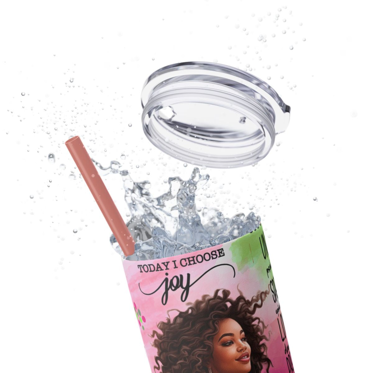 Black Self-Love Affirmation 20 oz Skinny Tumbler – Inspirational Gift - Sippincity