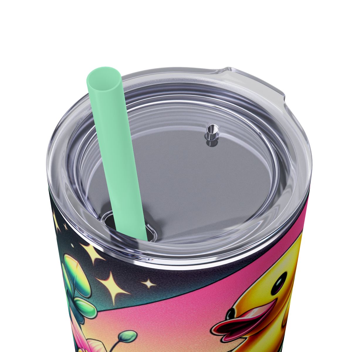 Happy Duck Tumbler 20 oz Skinny Yellow Duck Travel Cup - Sippincity