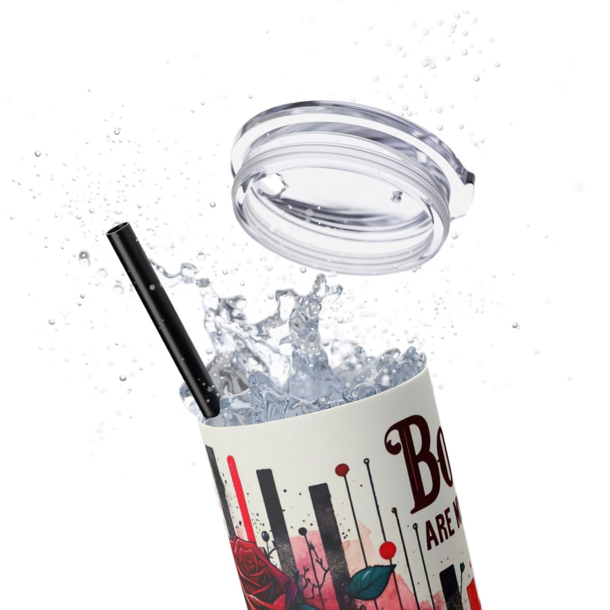 Romantic Book-Themed 20 oz Tumbler – Books Are My Valentine - Sippincity