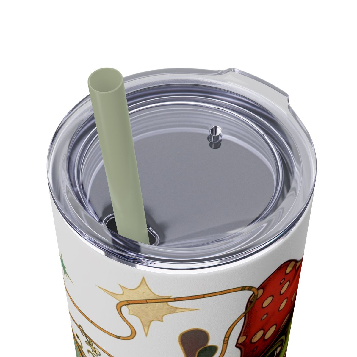 Cozy Frog Book Stack Coffee Tumbler – 20 oz Skinny Cup for Bookworms - Sippincity