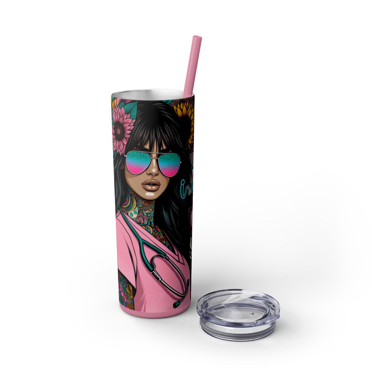 Funny Nurse I Will Stab You Skinny Tumbler - Sippincity