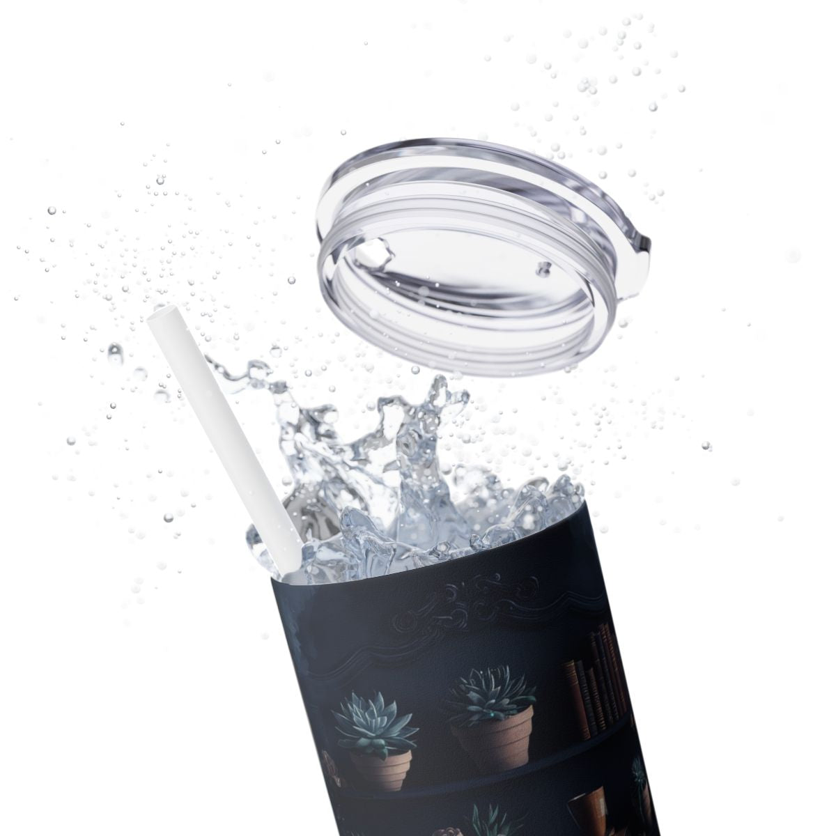 Books Plants Coffee 20oz Skinny Tumbler with Straw - Sippincity