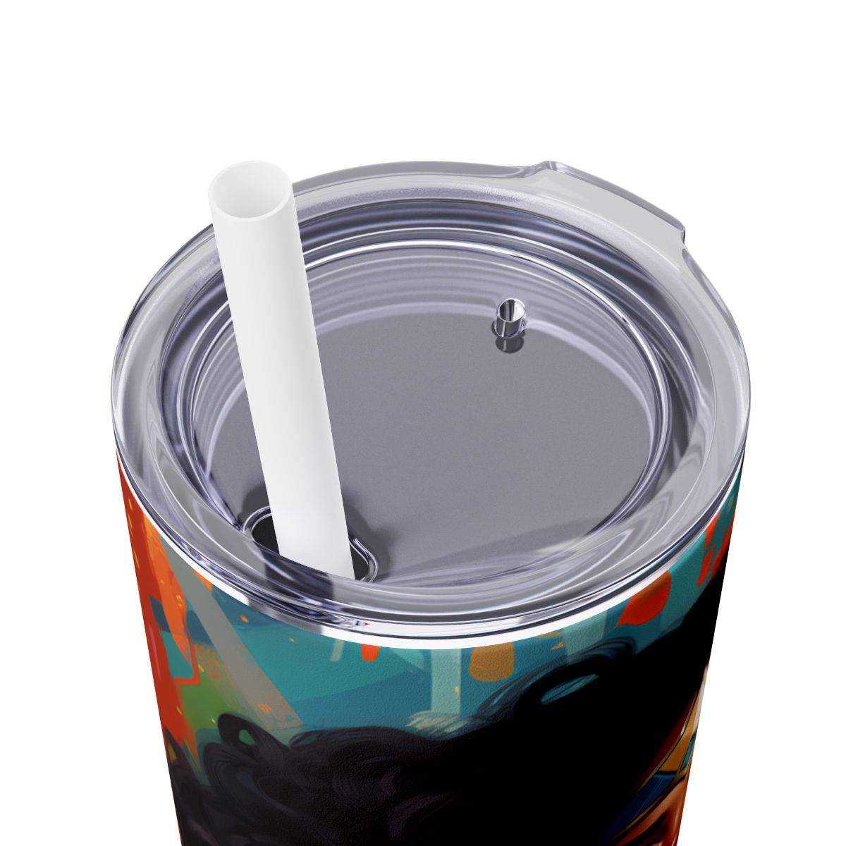 Wonder Warrior 3D Graffiti Tumbler – Black Heroine Street Art Cup, 20 oz - Sippincity