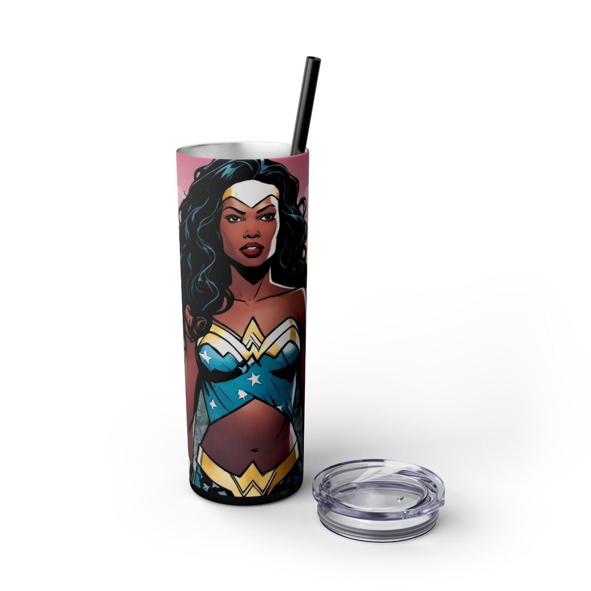 Black Warrior Princess Comic Tumbler - Slay the Day & Be Bold - Sippincity