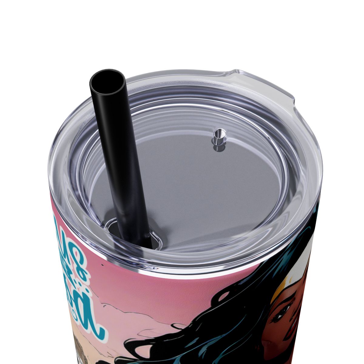 Black Warrior Princess Comic Tumbler - Slay the Day & Be Bold - Sippincity