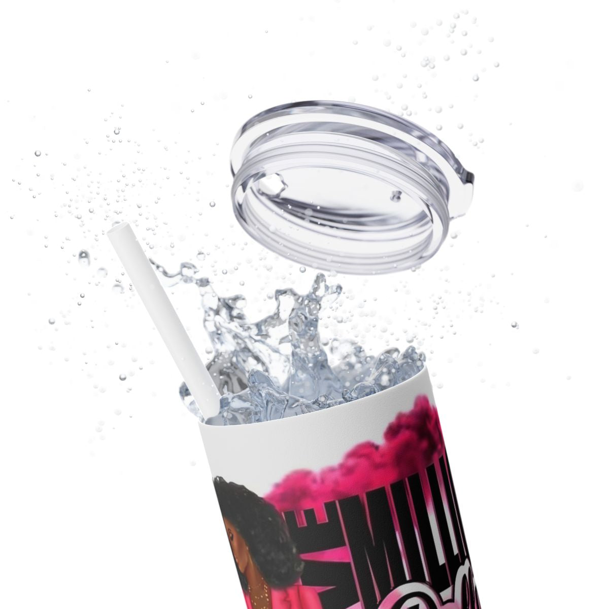 Afro Boss Babe Pink Tumbler - Million Dollar Goals Motivation - Sippincity