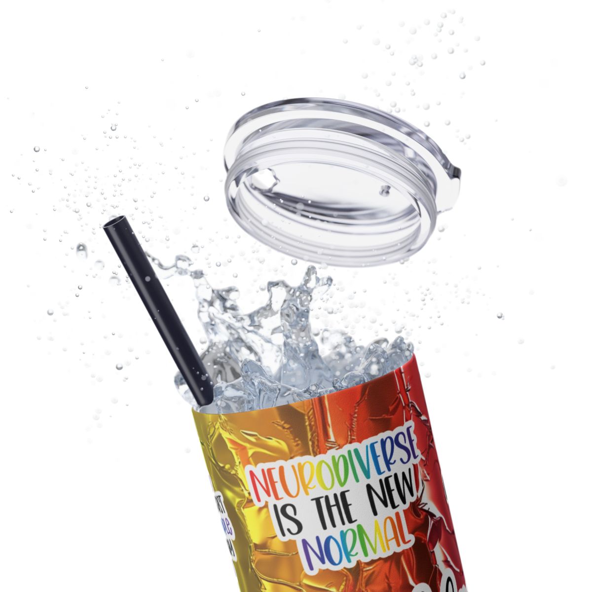 Powered by ADHD Tumbler - Neurodivergent Drinkware for Focus & Fun - Sippincity