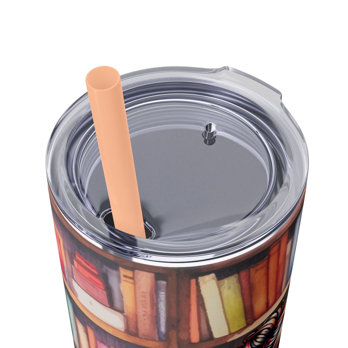 Funny Book Lover Tumbler – “I Don’t Watch Porn, I Read It” Skeleton & Bookshelf - Sippincity