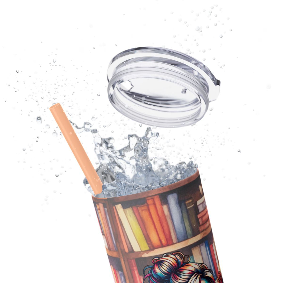 Funny Book Lover Tumbler – “I Don’t Watch Porn, I Read It” Skeleton & Bookshelf - Sippincity