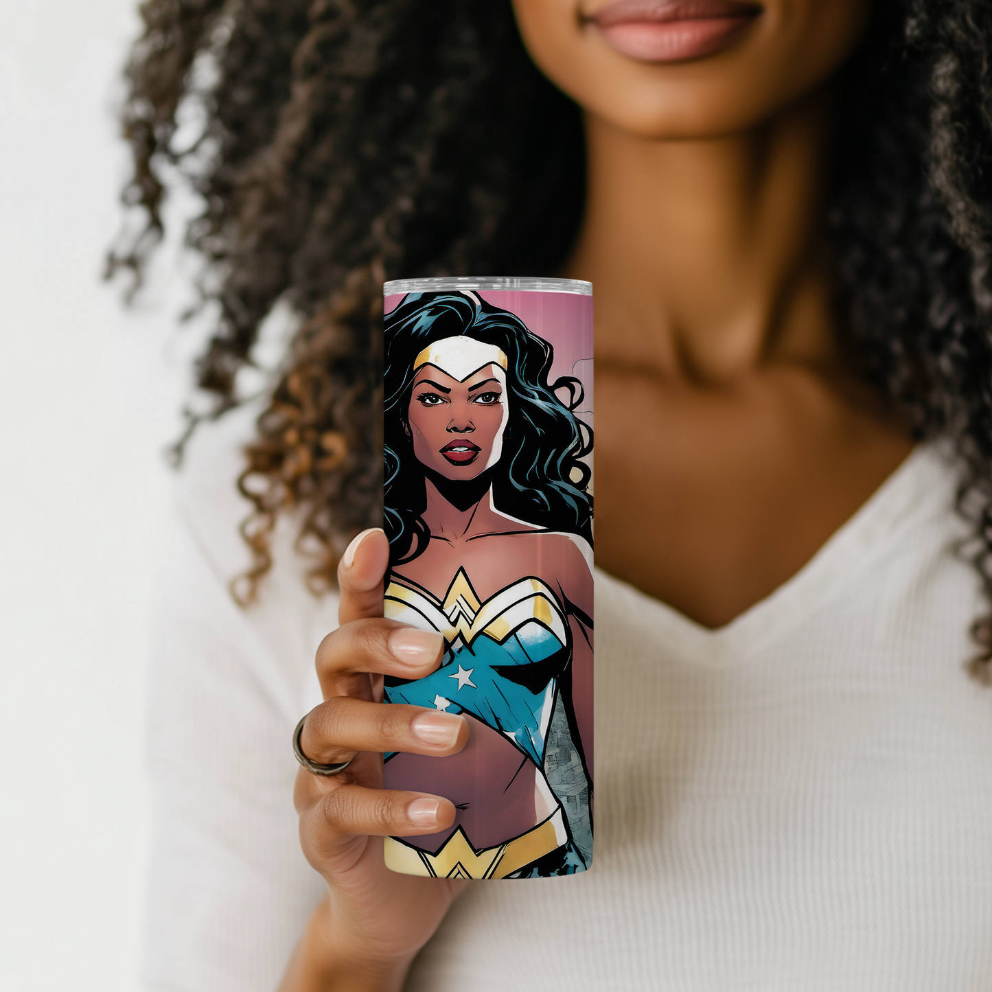 Black Warrior Princess Comic Tumbler - Slay the Day & Be Bold - Sippincity