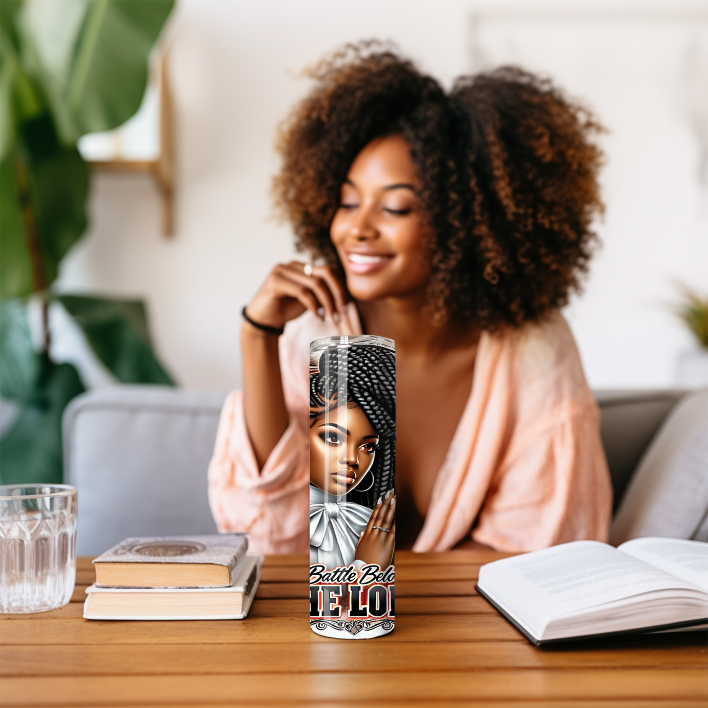 20 oz Faith Tumbler – This Battle Belongs to the Lord Design