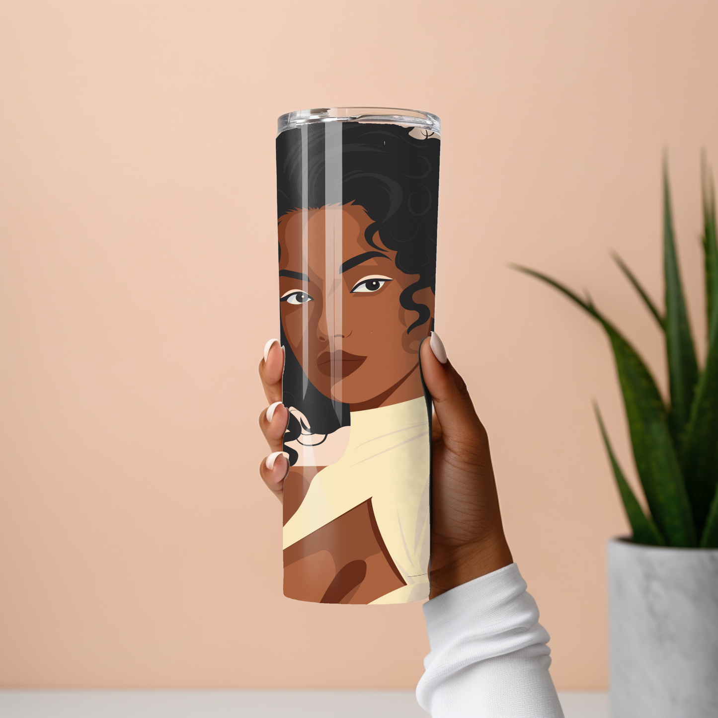 Melanin Poppin 20 oz Skinny Tumbler – Afrocentric Stainless Steel Cup - Sippincity
