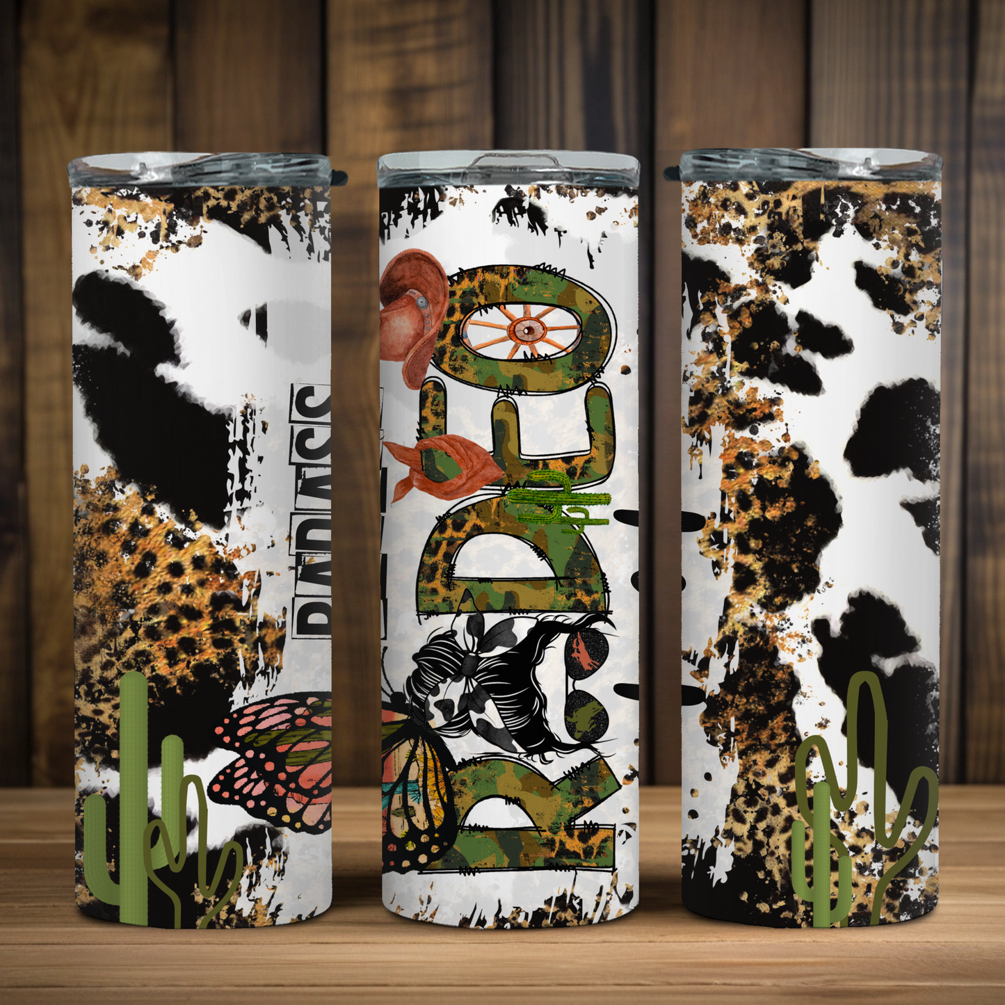 Badass Rodeo Mom Cup – Rustic Western Stainless Steel Tumbler with Messy Bun Design - Sippincity