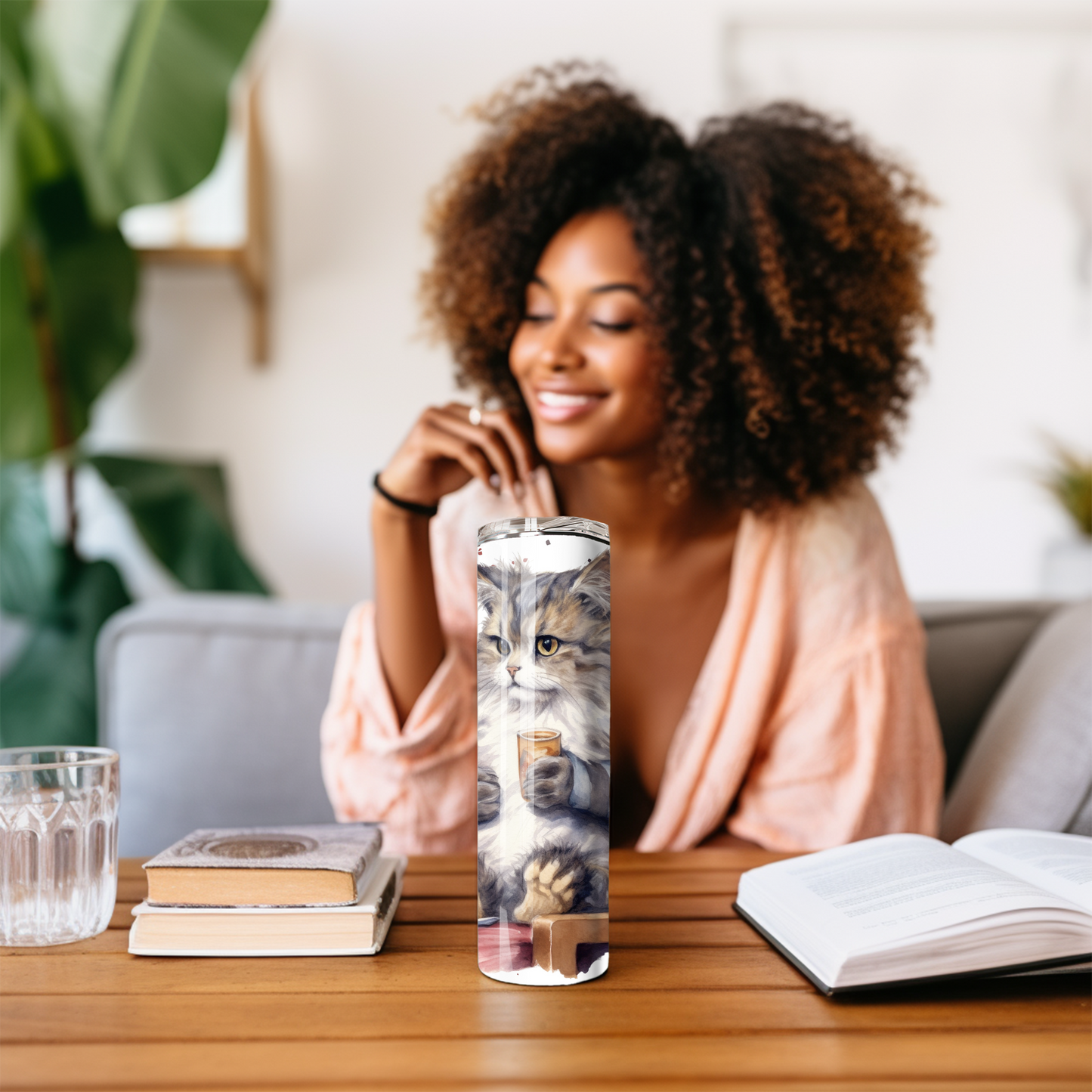 Funny Cat Movie Night Tumbler – Cozy Popcorn & Drink Cup - Sippincity