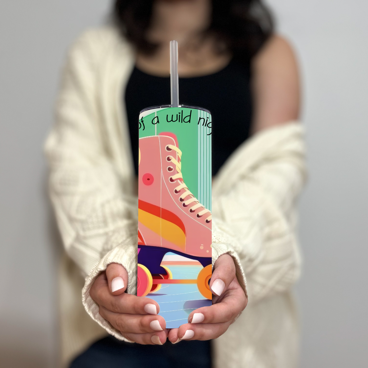 Retro Roller Skating Tumbler – Nostalgic Skater Cup for 80s & 90s Kids - Sippincity
