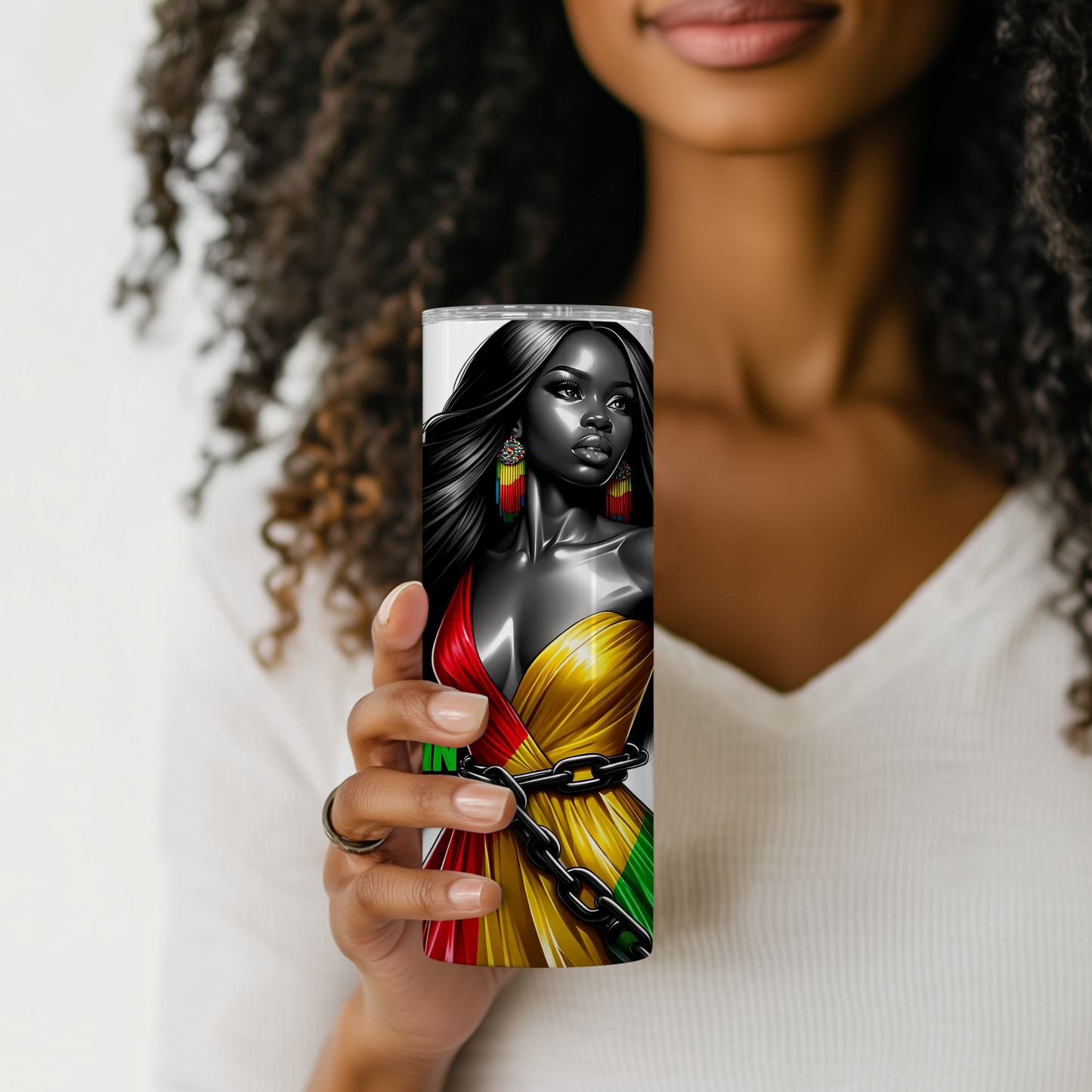 Afrocentric Tumbler – Breaking Every Chain Liberation Design